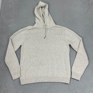 Even Tide Hooded Sweater Men Large Ivory Classic Warm Cozy Comfy Casual Pullover